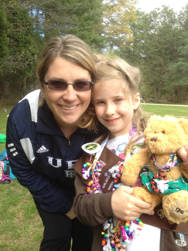 Mom and Daughter at Girl Scouts