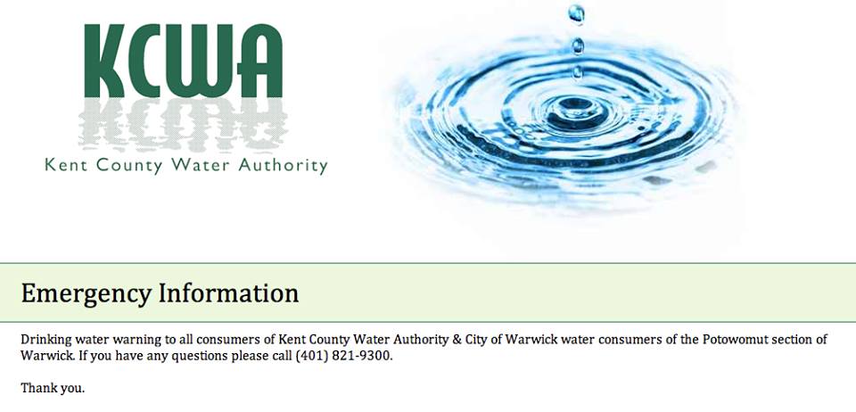Kent County Water Authority Announcement