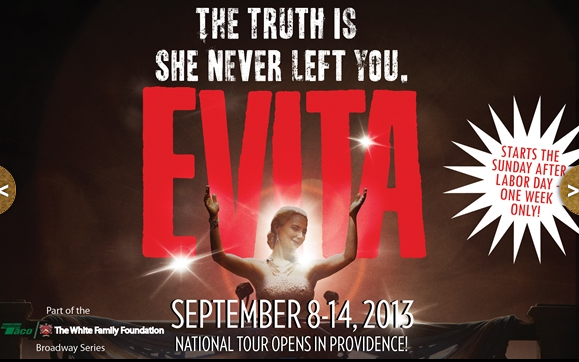 Evita at PPAC Sept. 8th-14th 2013